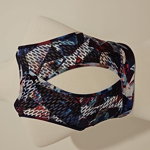 PELOTON WITH Multicolored mesh back exercise workout Medium EUC - Picture 3 of 6